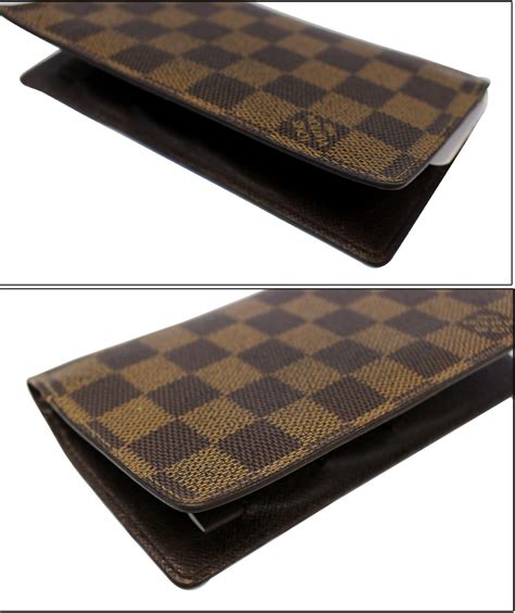 LOUIS VUITTON Damier Ebene Checkbook Cover Wallet